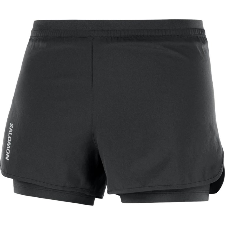 Salomon Cross 2in1 Women's Running Shorts Black | CA 64R92